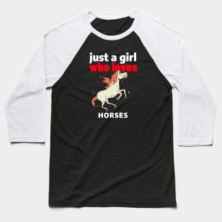 horse girl Baseball T-Shirt